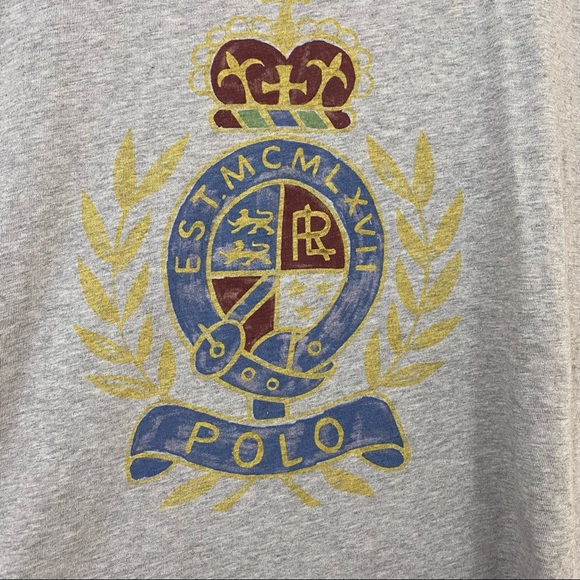 Polo Ralph Lauren Heather Grey Logo Tee - Picture 2 of 5